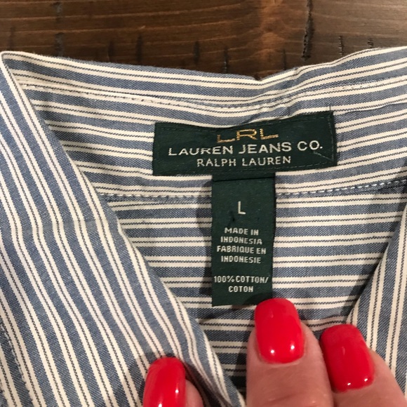 New (2 broken buttons) RL, Sz Large, LS, Shirt - Picture 2 of 8